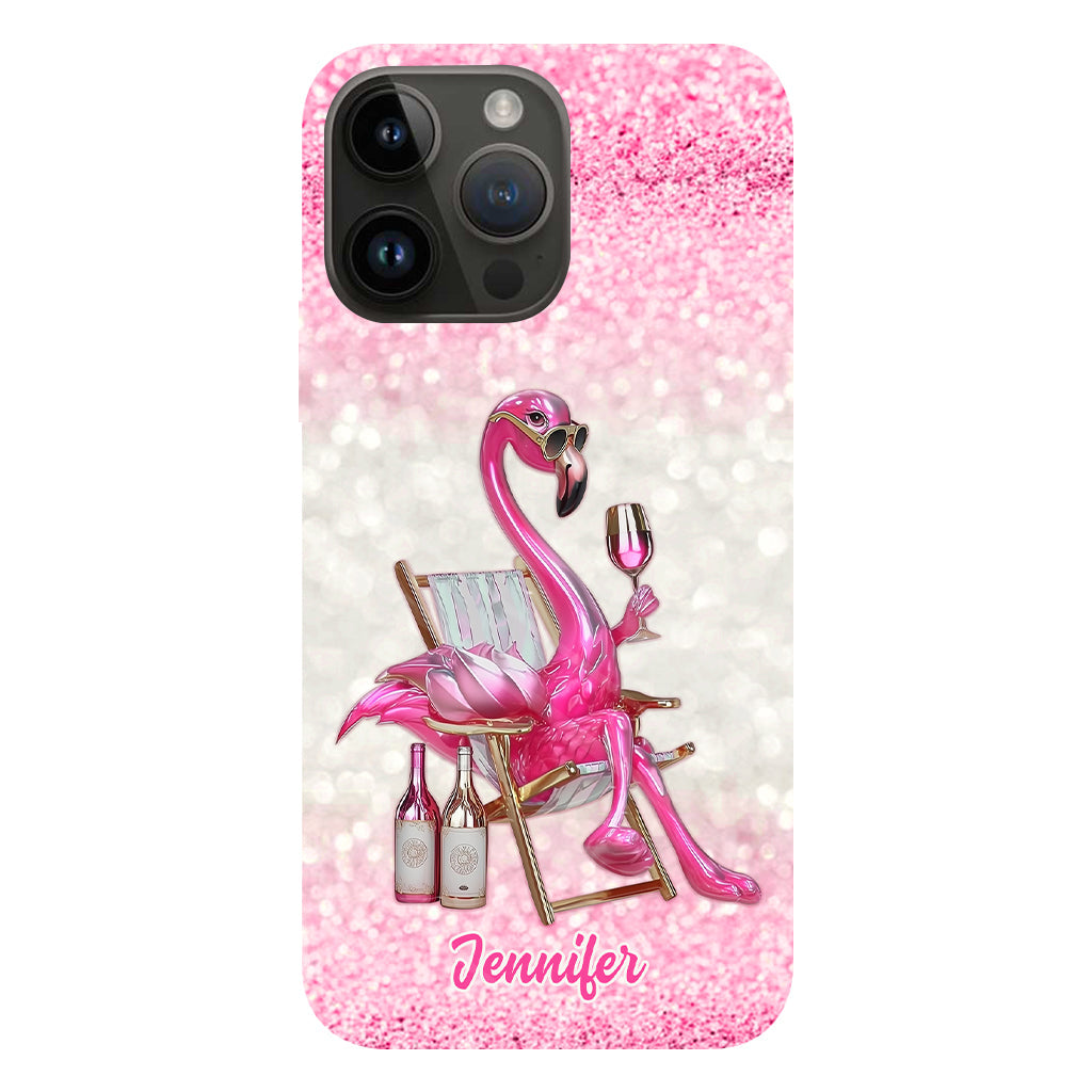 Be a Flamingo In a Flock of Pigeons - Personalized Flamingo Full Print Phone Case
