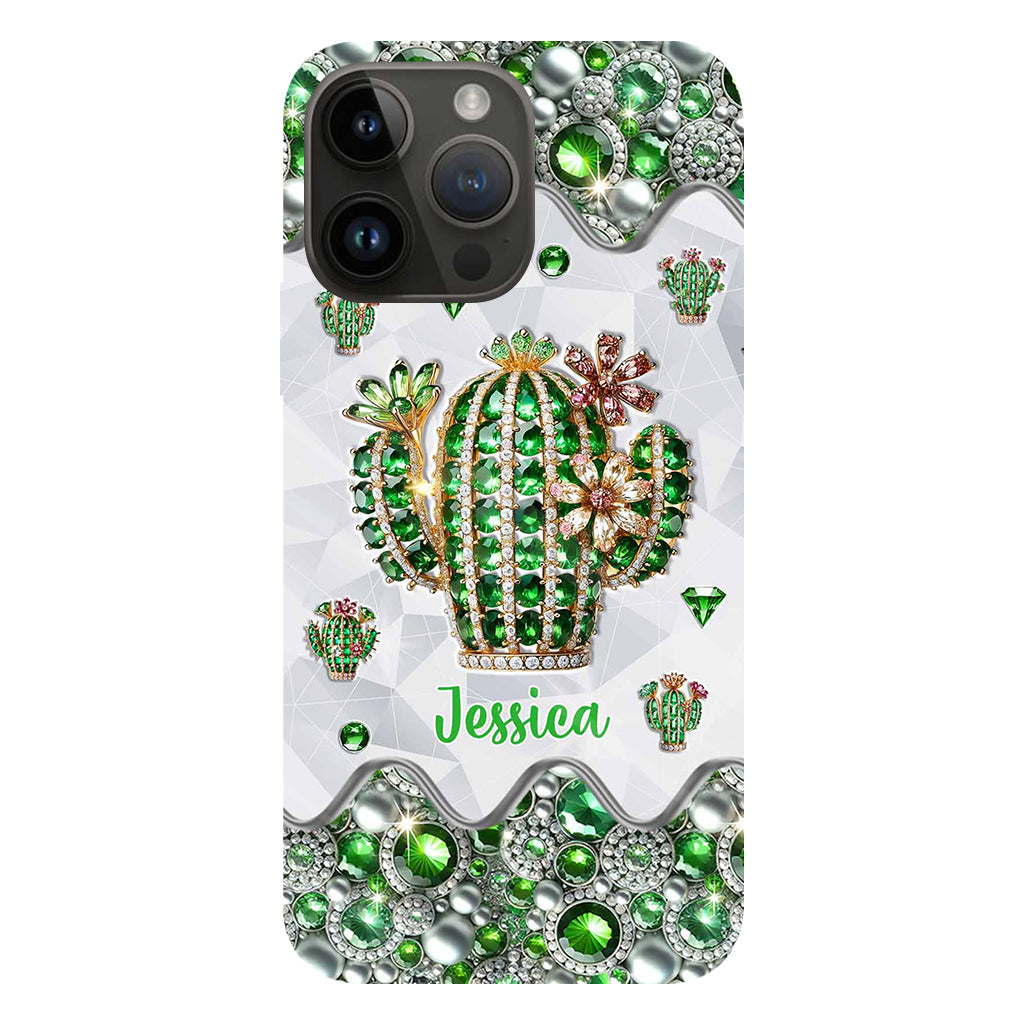 Coque de téléphone personnalisée « Love Cactus » avec motif cactus intégral