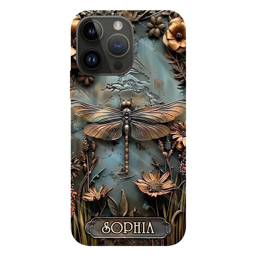 Magnifique libellule, papillon, colibri - Coque de téléphone personnalisée avec impression intégrale sur le thème du jardinage