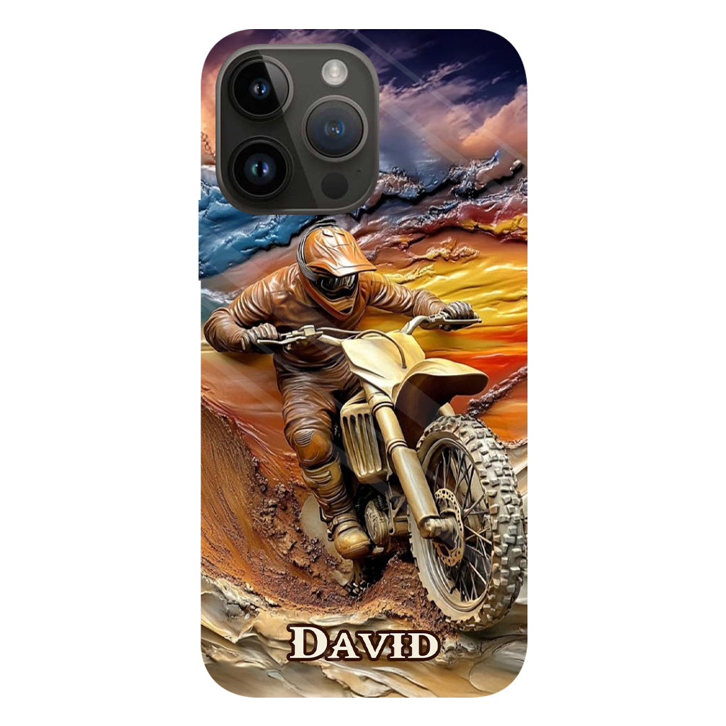 Born To Ride - Personalized Dirt Bike Full Print Phone Case