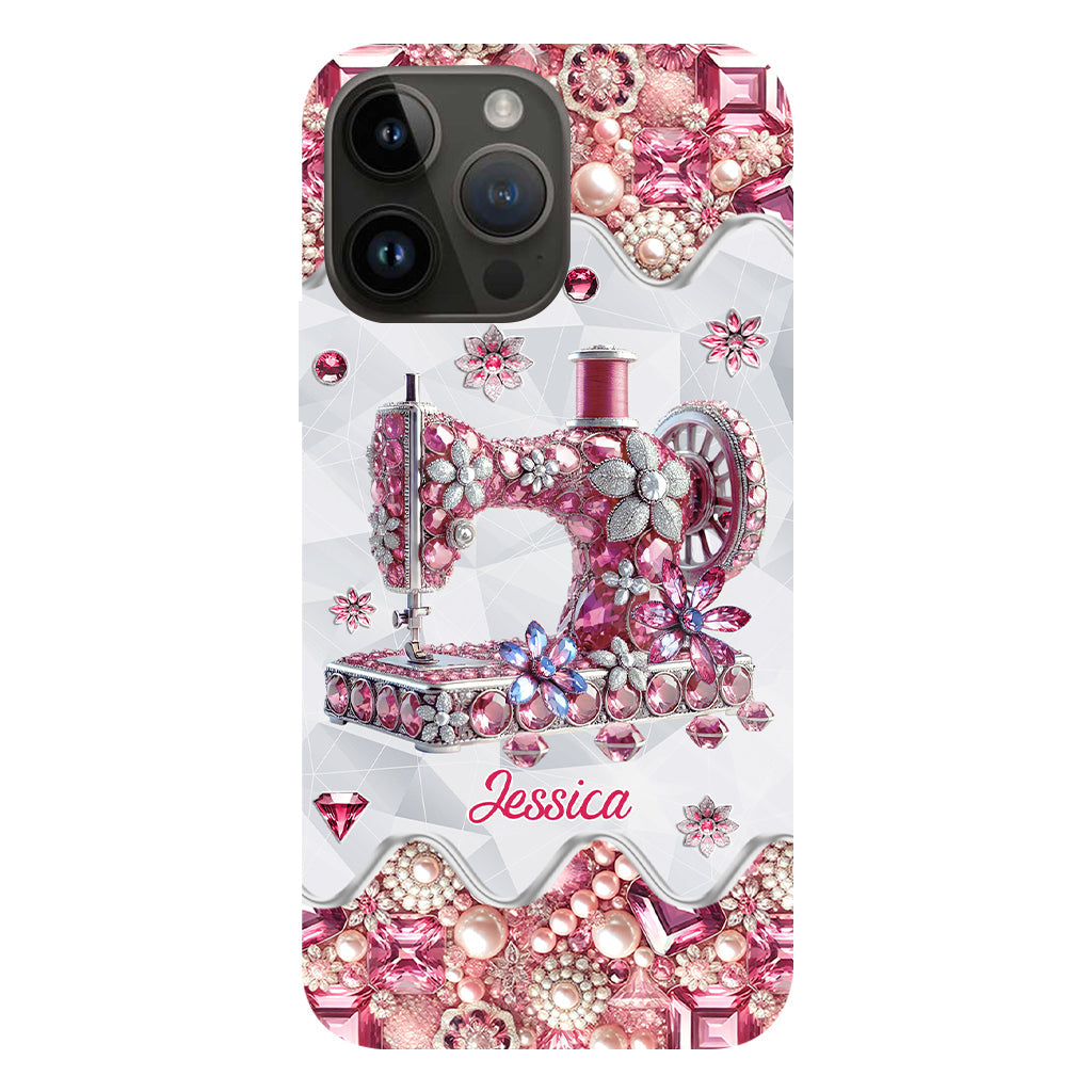Coque de téléphone personnalisée « Juste une fille qui aime coudre » avec impression intégrale