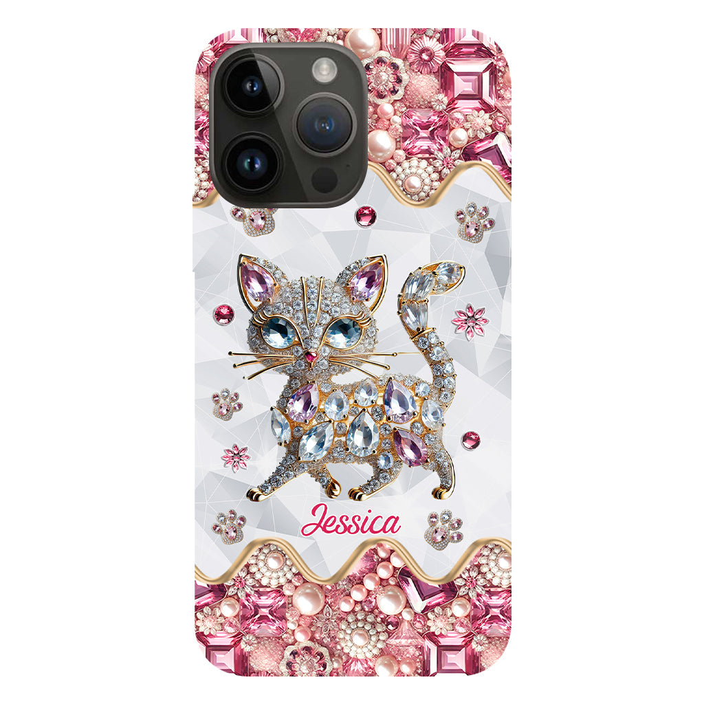Juste une fille qui aime les chats - Coque de téléphone personnalisée avec impression intégrale de chat