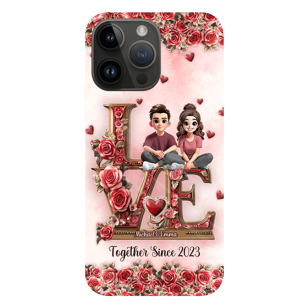 Je t'aimerai toujours - Coque de téléphone personnalisée pour couple avec impression intégrale