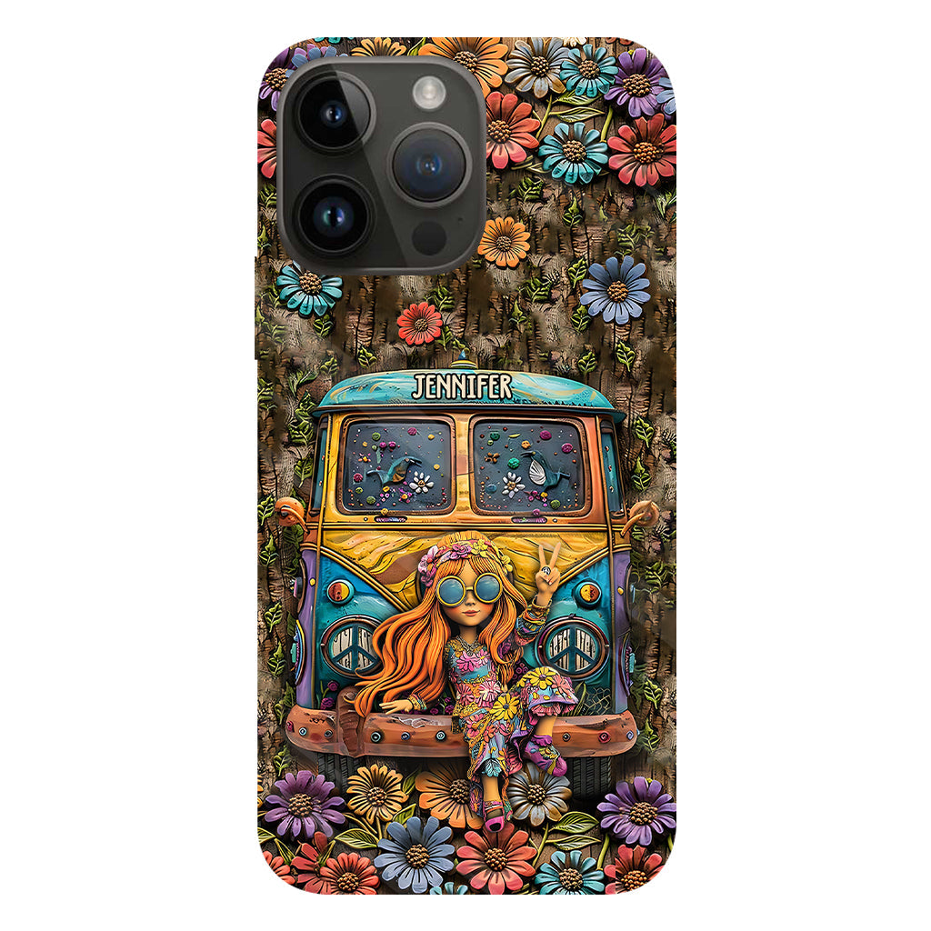Coque de téléphone personnalisée Cute Caravan - Hippie avec imprimé intégral