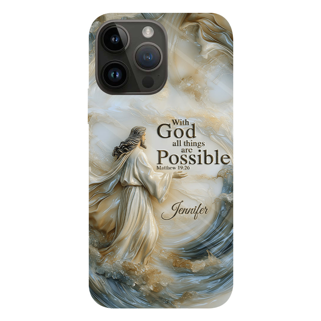 With God - Personalized Christian Full Print Phone Case