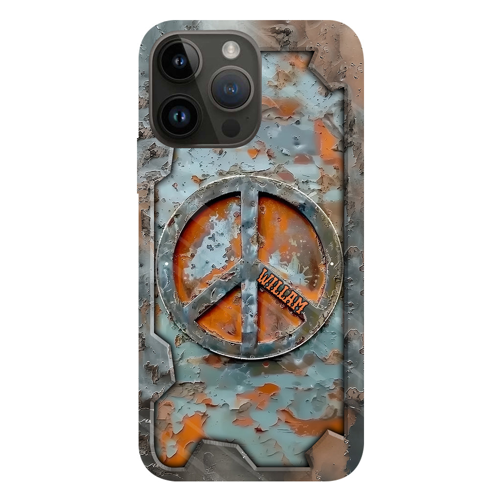 Love Peace - Personalized Hippie Full Print Phone Case