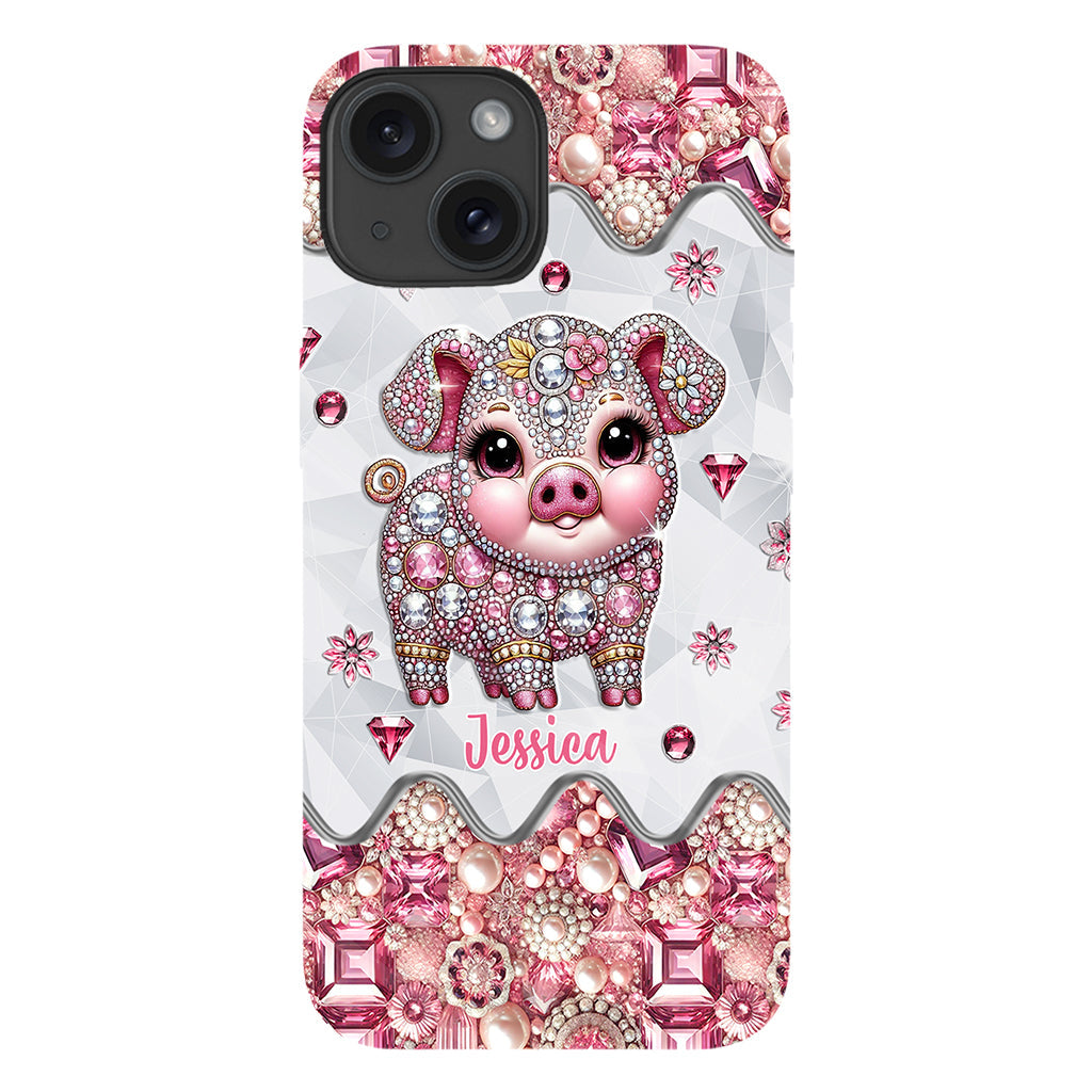 Coque de téléphone personnalisée pour amoureux des cochons - Mignon Cochon - Impression intégrale
