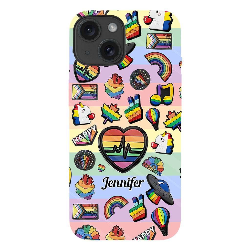 Pride Rainbow - Personalized LGBT Support Full Print Phone Case & Phone Grip