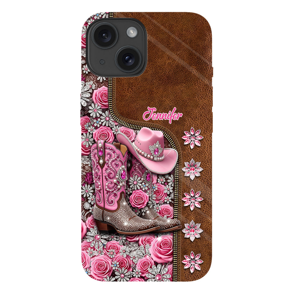 Magnifiques bottes de cowgirl - Coque de téléphone personnalisée avec motif cowgirl