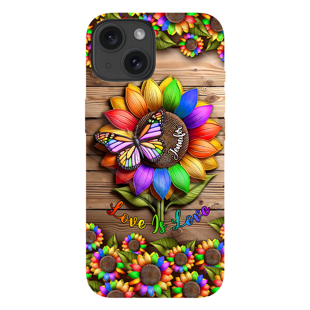 Love Is Love - Personalized LGBT Support Full Print Phone Case