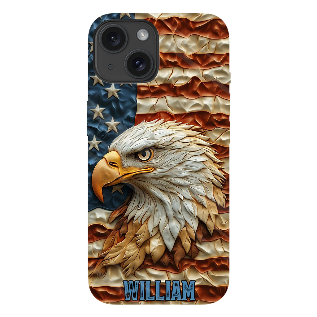 Strong Eagle - Coque de téléphone personnalisée avec aigle à tête blanche et impression intégrale