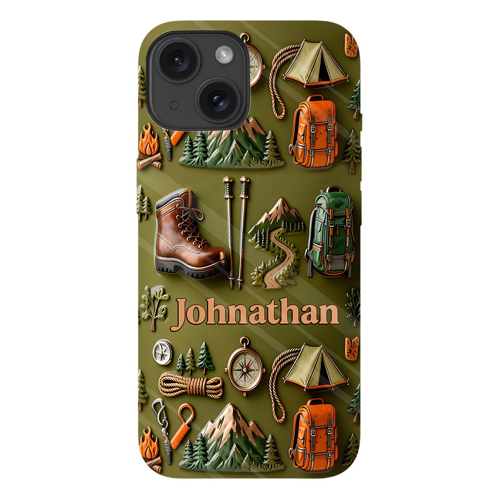 La randonnée me rend heureux - Coque de téléphone personnalisée avec impression intégrale « La randonnée me rend heureux »