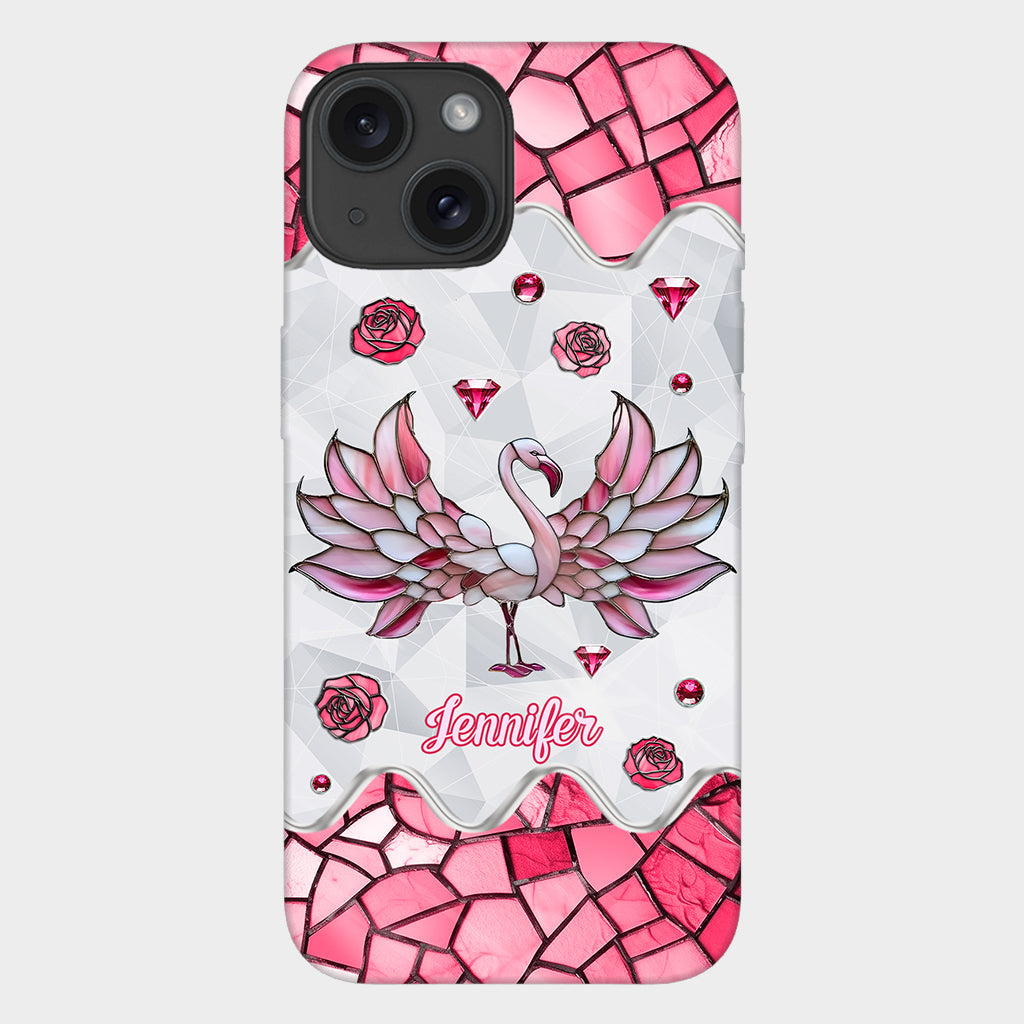 Magnifique flamant rose - Coque de téléphone personnalisée avec imprimé flamant rose intégral