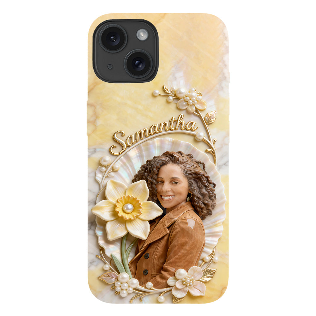 Custom Any Photo Birthmonth Flower - Personalized Self Love Full Print Phone Case
