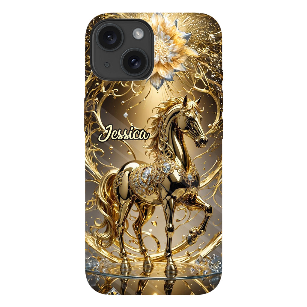 Coque de téléphone personnalisée avec motif cheval « Magnifique Cheval »