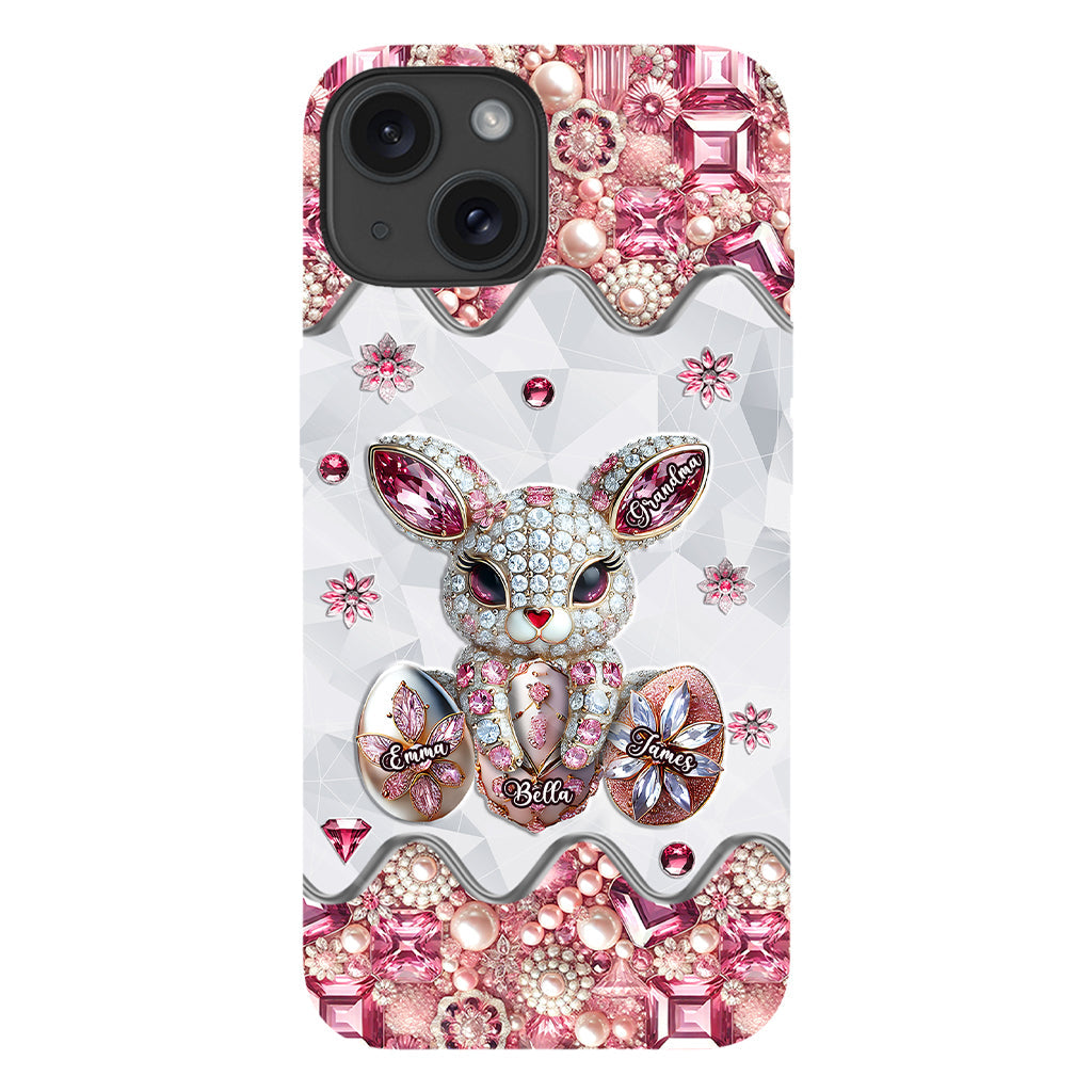Coque de téléphone personnalisée « Lapin de Pâques - Mamie » avec impression intégrale