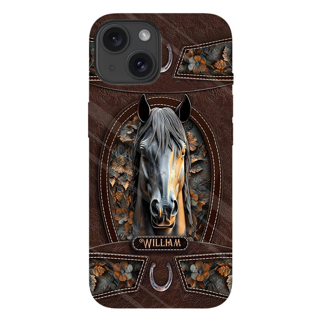 Love Horse - Personalized Horse Full Print Phone Case