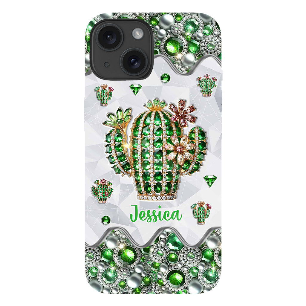 Coque de téléphone personnalisée « Love Cactus » avec motif cactus intégral