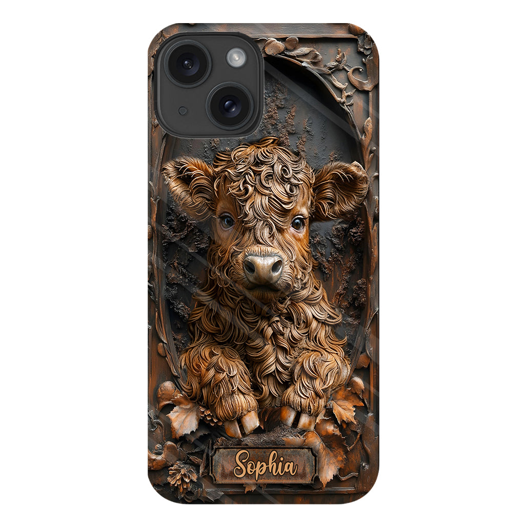 Coque de téléphone personnalisée avec imprimé intégral « Bébé vache »