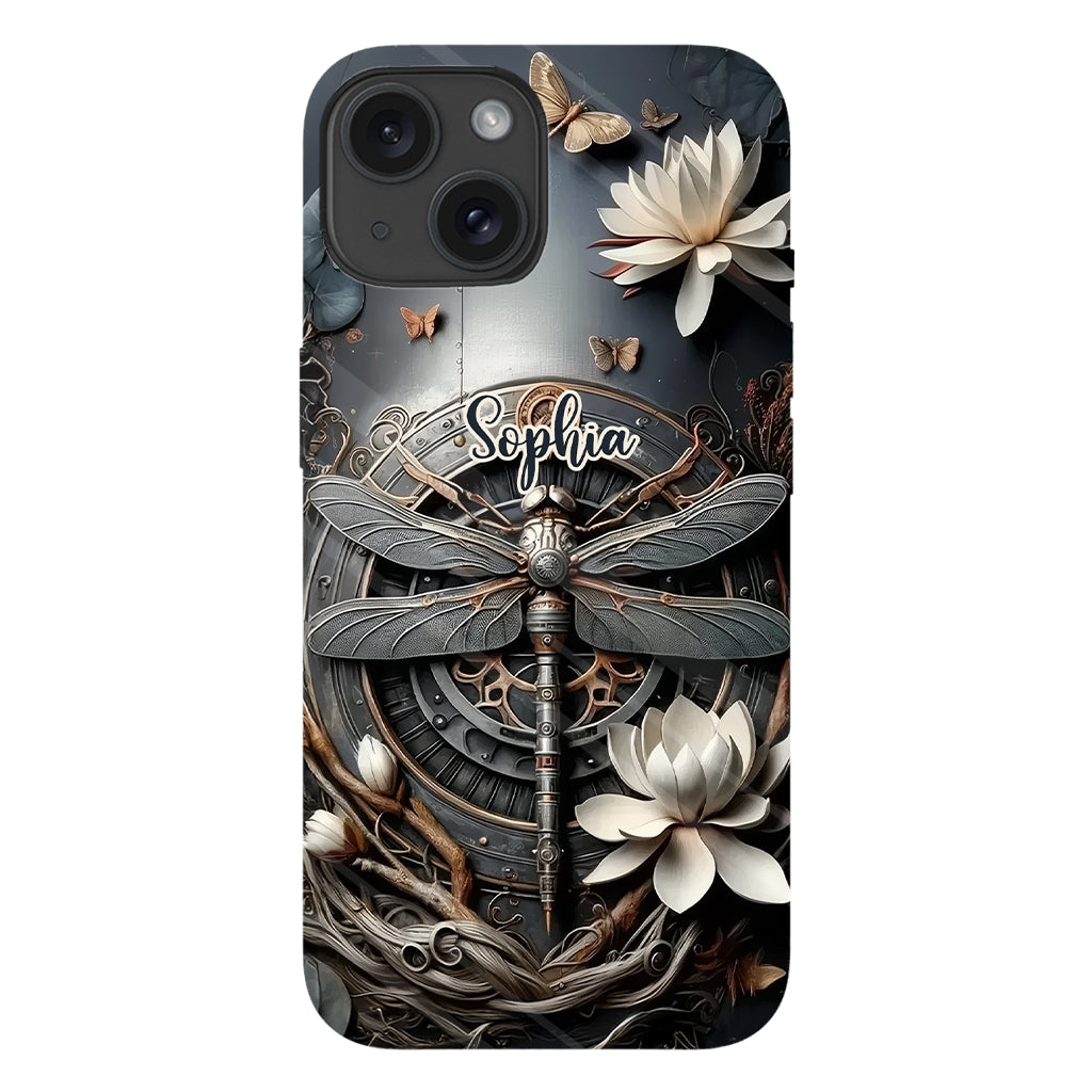 Black Dragonfly - Personalized Dragonfly Full Print Phone Case