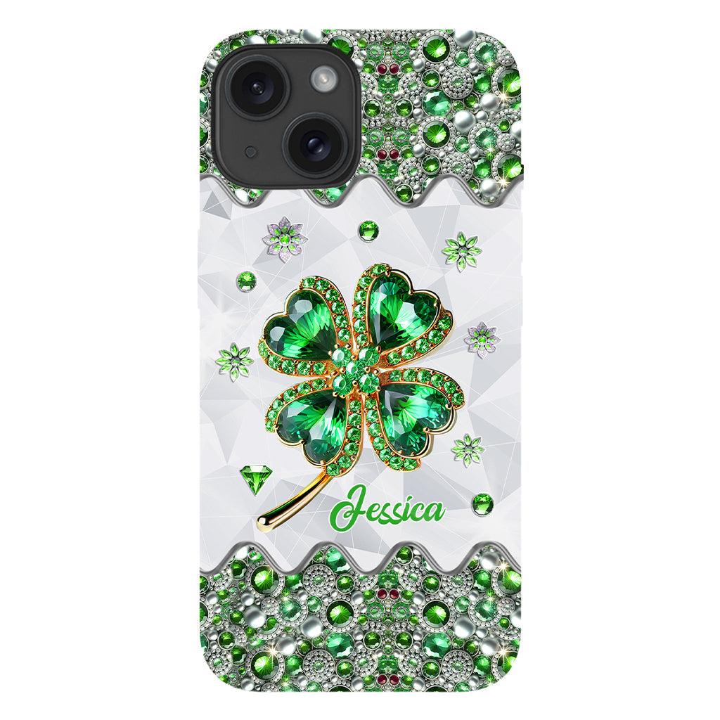 Lucky Four-Leaf Clover - Personalized Saint Patrick's Day Full Print Phone Case
