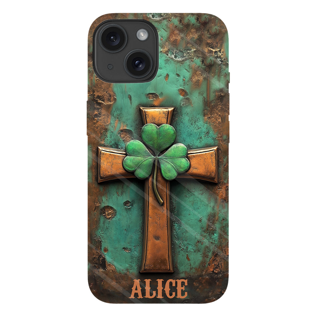 Vintage Irish Cross - Personalized Saint Patrick's Day Full Print Phone Case