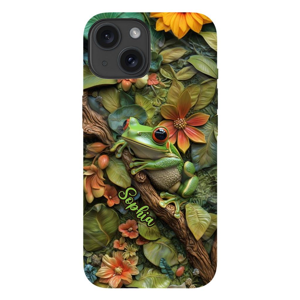 Adorable Grenouille - Coque de téléphone personnalisée avec imprimé grenouille