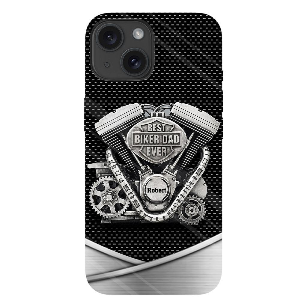 Best Dad Ever - Personalized Biker Full Print Phone Case