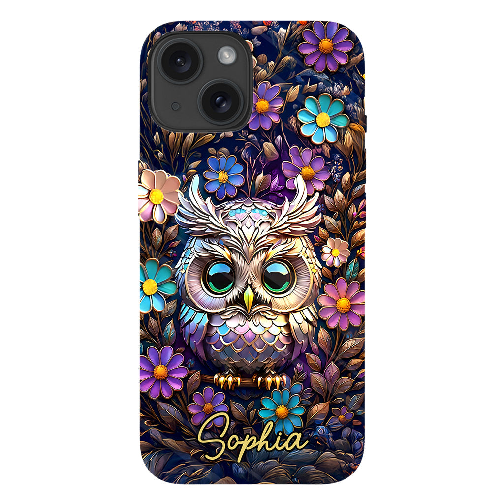 Coque de téléphone personnalisée avec motif hibou mignon