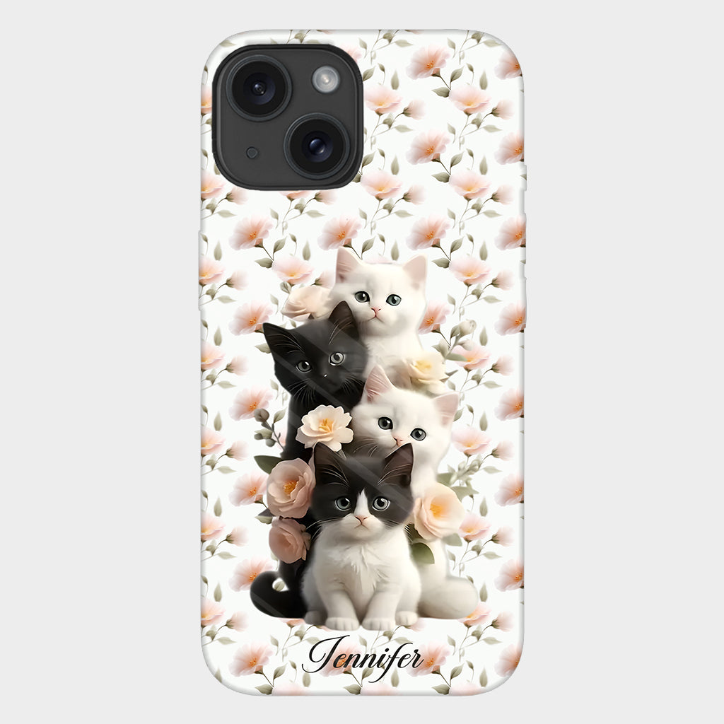Adorables chatons - Coque de téléphone personnalisée avec motif chat intégral