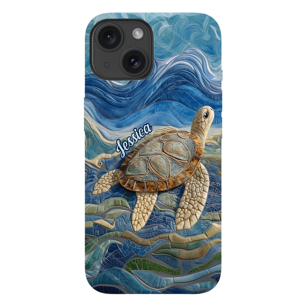 Coque de téléphone personnalisée avec motif tortue pour les amoureux des tortues