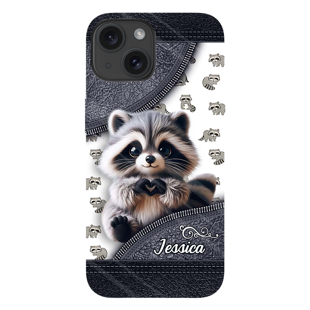 Adorable raton laveur - Coque de téléphone personnalisée avec motif raton laveur intégral