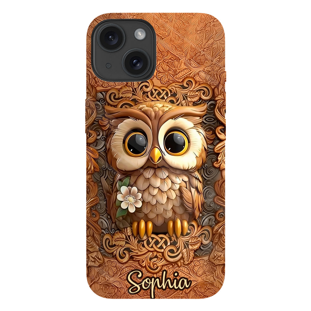 Magnifique hibou - Coque de téléphone personnalisée avec motif hibou intégral
