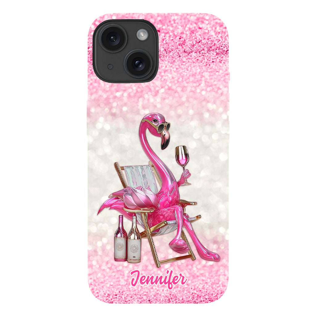 Be a Flamingo In a Flock of Pigeons - Personalized Flamingo Full Print Phone Case