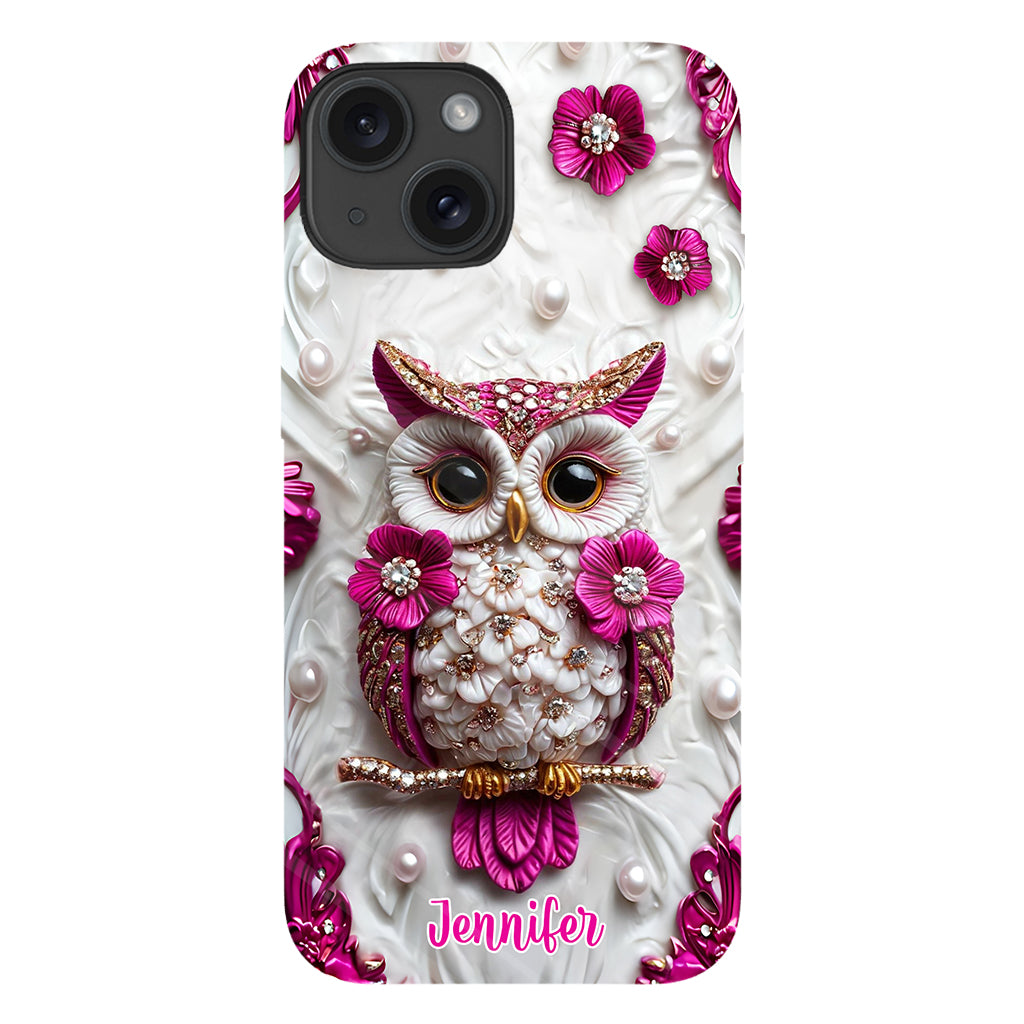 Magnifique hibou - Coque de téléphone personnalisée avec motif hibou intégral