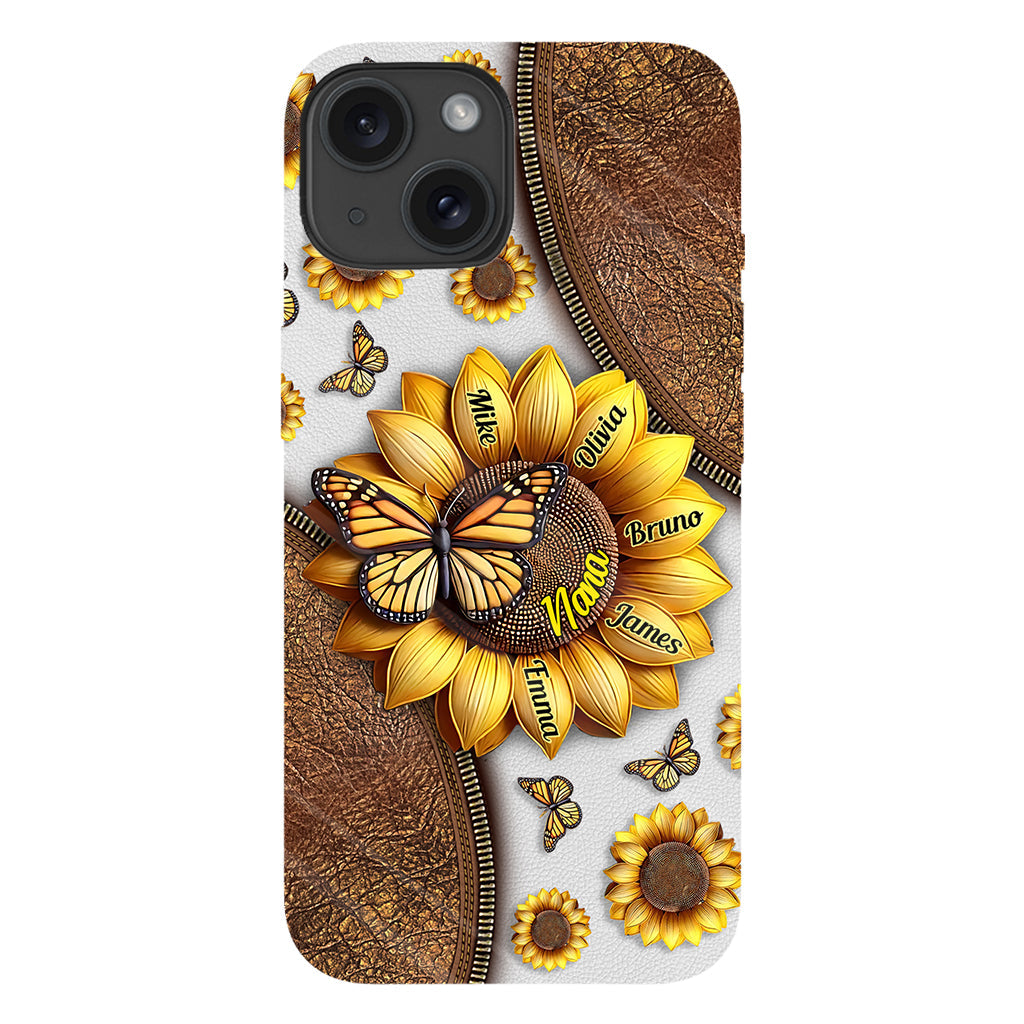 Sunflower Gift For Grandma Mom - Personalized Grandma Full Print Phone Case