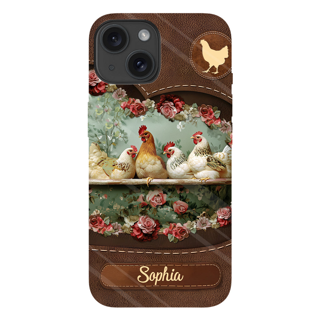 Coque de téléphone personnalisée Chicken Lady - Motif poulet intégral