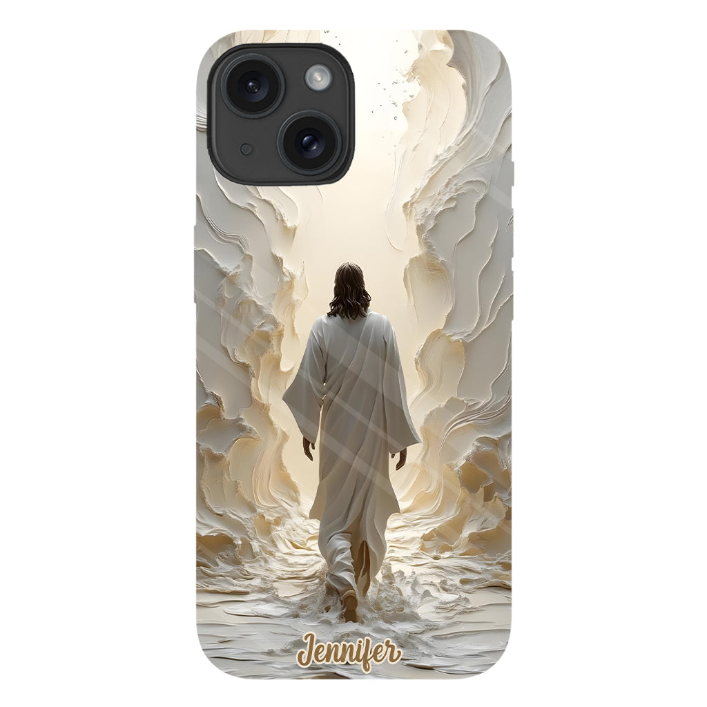 Marchez avec Dieu - Coque de téléphone personnalisée avec impression chrétienne intégrale