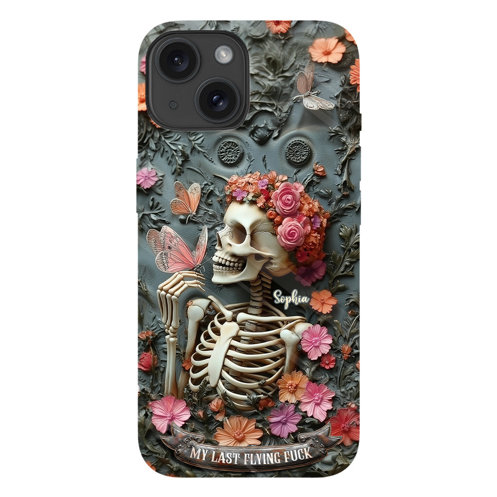 My Last Flying F*ck - Personalized Skull Full Print Phone Case