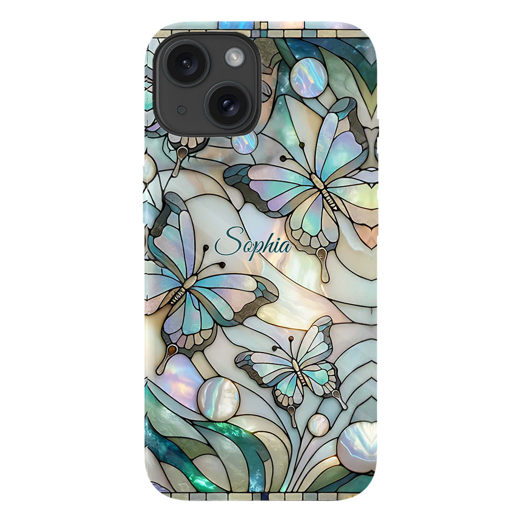 Coque de téléphone personnalisée avec motif papillons « J’adore les papillons »