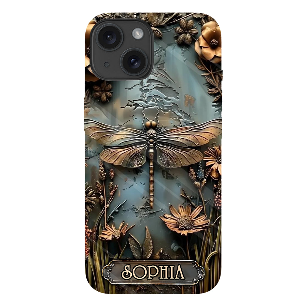 Magnifique libellule, papillon, colibri - Coque de téléphone personnalisée avec impression intégrale sur le thème du jardinage