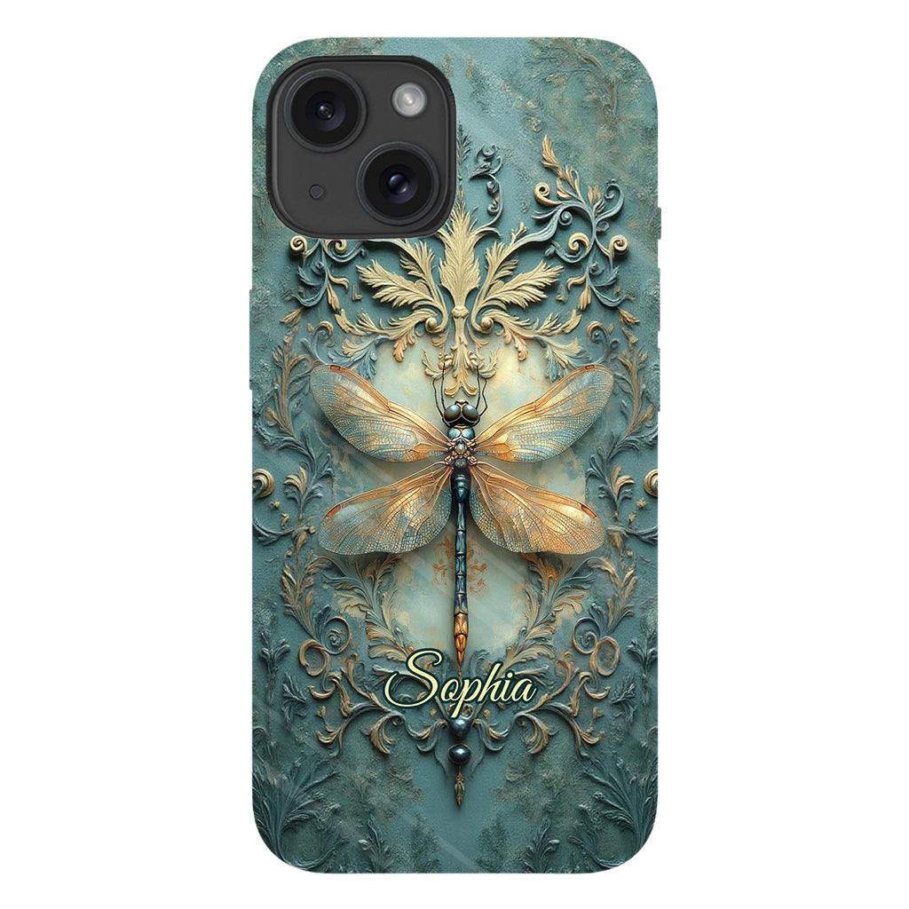 Stunning Dragonfly - Personalized Dragonfly Full Print Phone Case