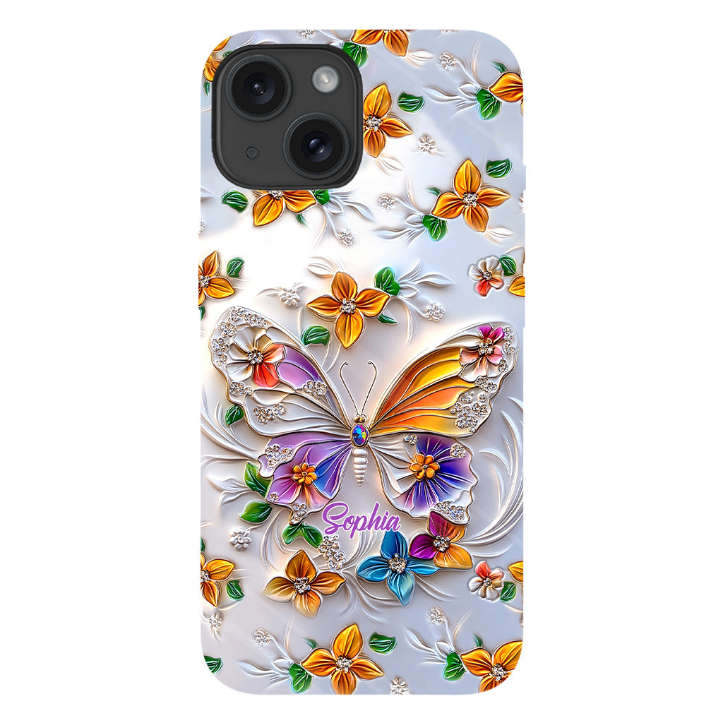 Stunning Butterfly Bee Dragonfly - Personalized Butterfly Full Print Phone Case