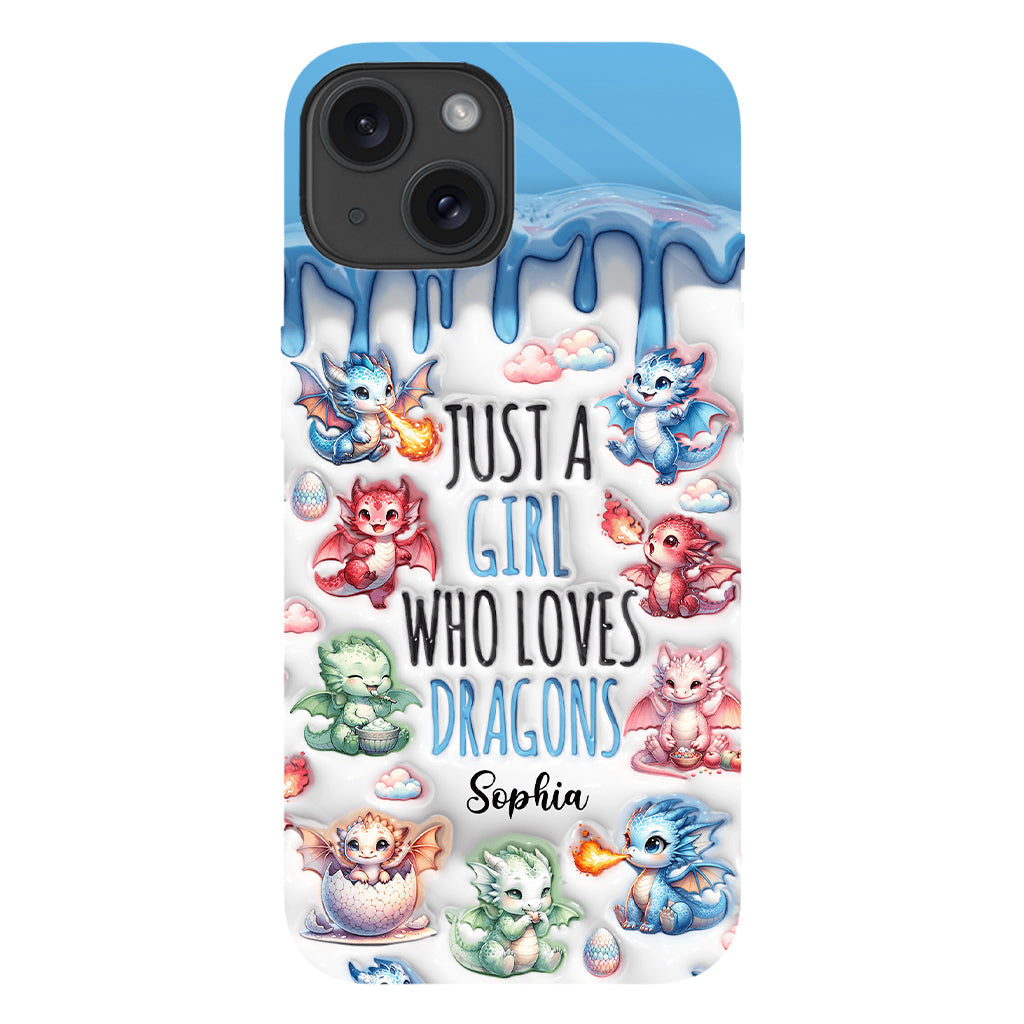Just A Girl Who Loves Dragons - Personalized Dragon Full Print Phone Case