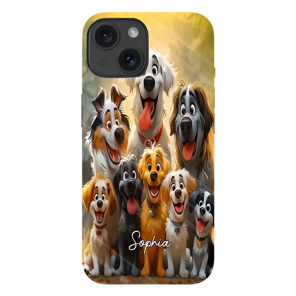 Juste une fille qui aime les chiens - Coque de téléphone personnalisée avec impression intégrale de chien
