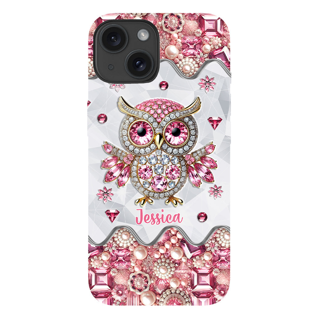 Juste une fille qui aime les hiboux - Coque de téléphone personnalisée avec motif hibou