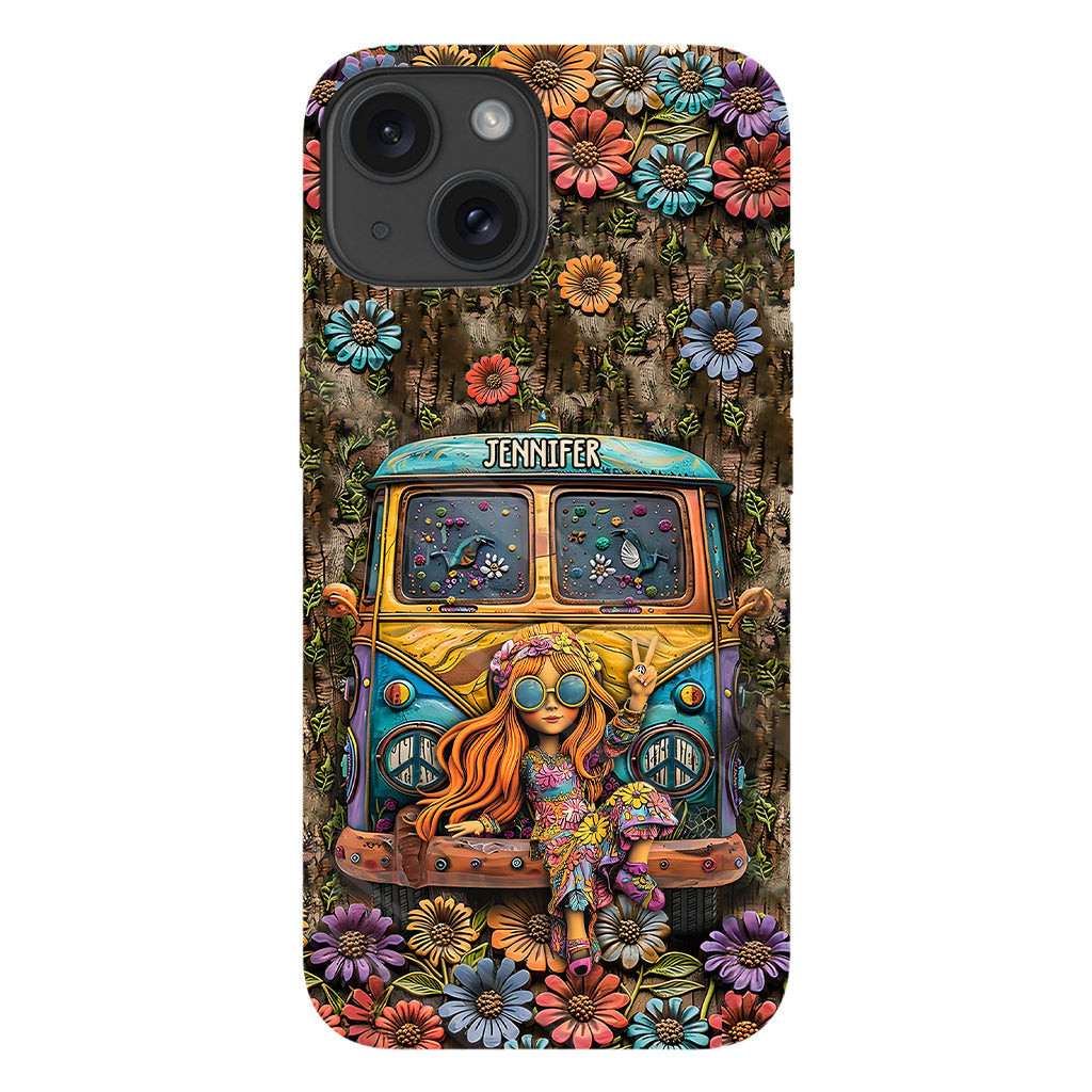 Coque de téléphone personnalisée Cute Caravan - Hippie avec imprimé intégral