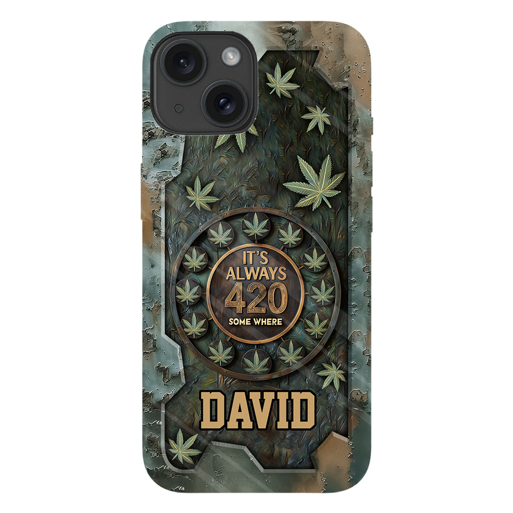 C'est toujours 420 - Coque de téléphone personnalisée avec impression intégrale sur le thème du cannabis