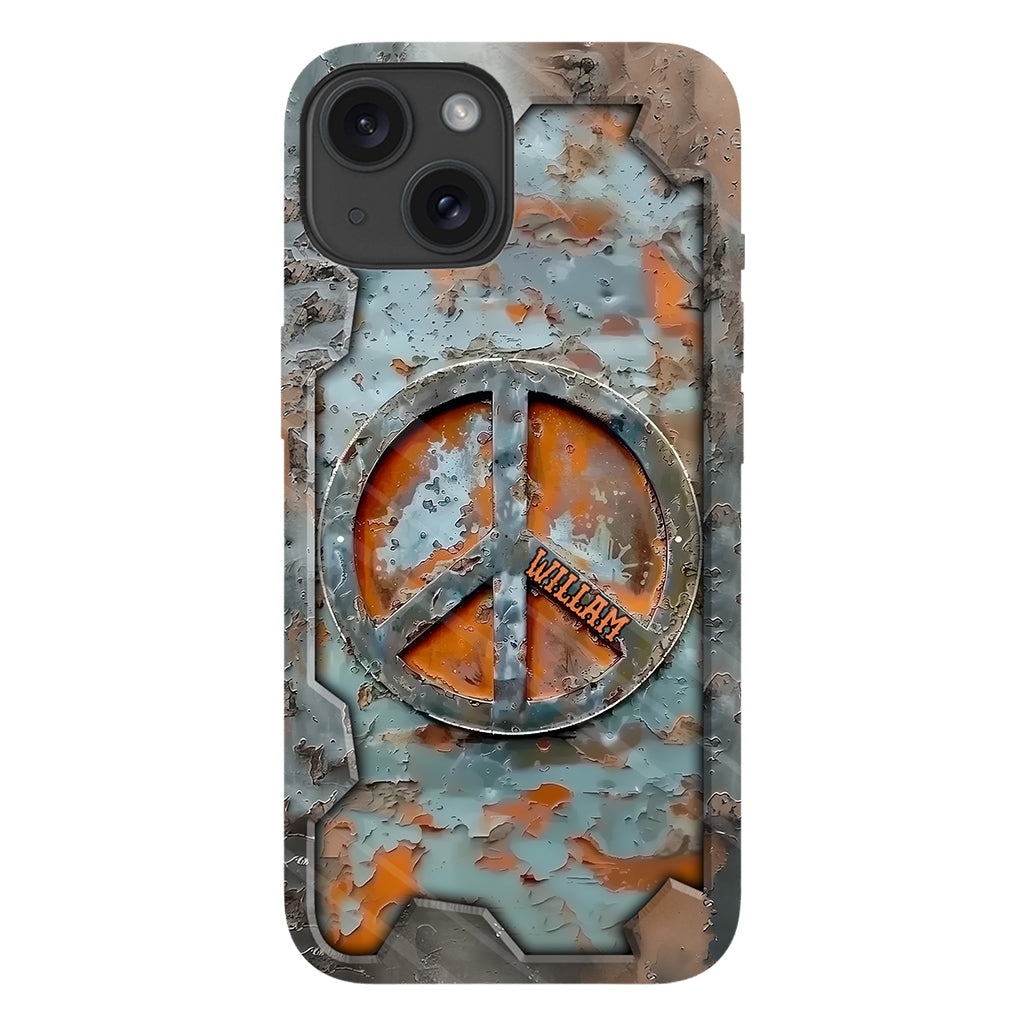 Love Peace - Personalized Hippie Full Print Phone Case