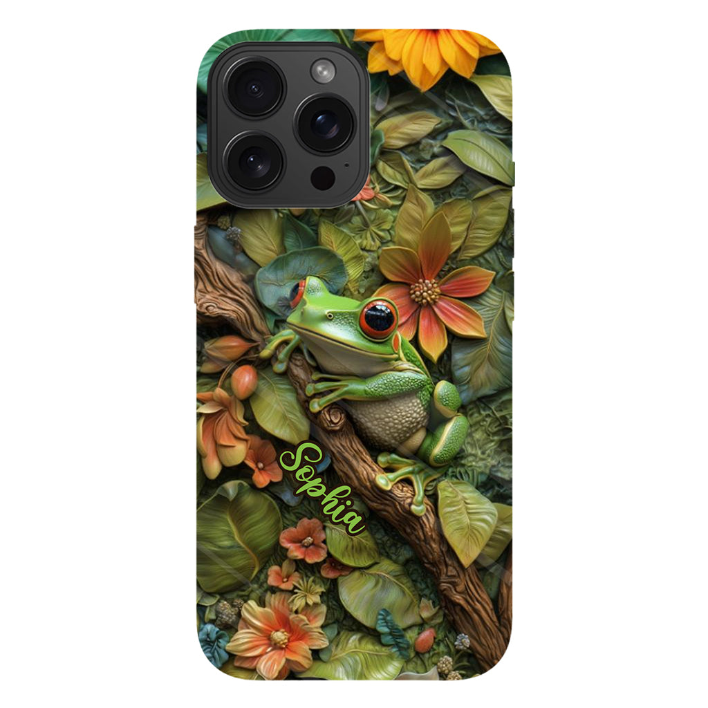 Adorable Grenouille - Coque de téléphone personnalisée avec imprimé grenouille